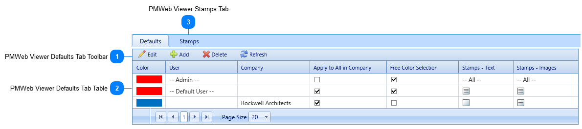 PMWeb Viewer Settings