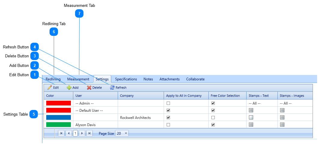 PMWeb Viewer Settings Tab