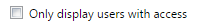 2. Only display users with access Option