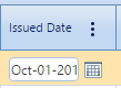 7. Issued Date Field