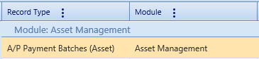 1. Record Type, Module Fields