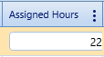 10.  Assigned Hours Field