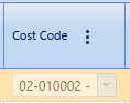 6.  Cost Code Field