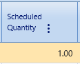 8.  Scheduled Quantity Field