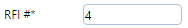 4. RFI #* Field