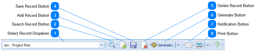 Risk Analysis Header Toolbar