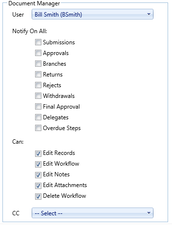 5. Document Manager Section