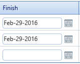 15. Finish - Current, Baseline, Actual