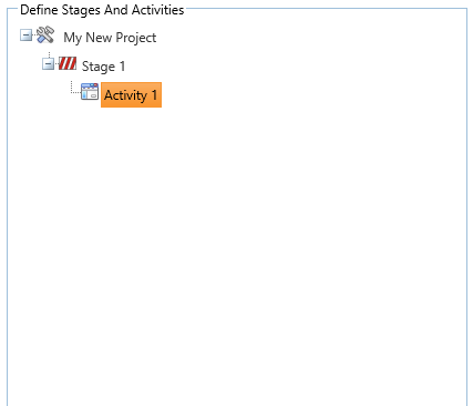 2. Stages and Activities Tree