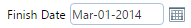 16. Finish Date Field