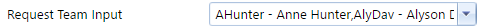 5. Request Team Input Field