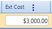 8. Ext. Cost Field