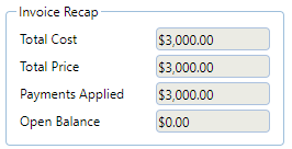 16. Invoice Recap Section