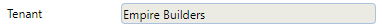 3. Tenant Field