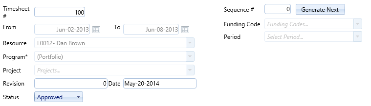 2. Timesheets Header Fields