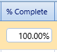 9. % Complete Field