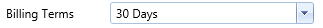 15. Billing Terms Field