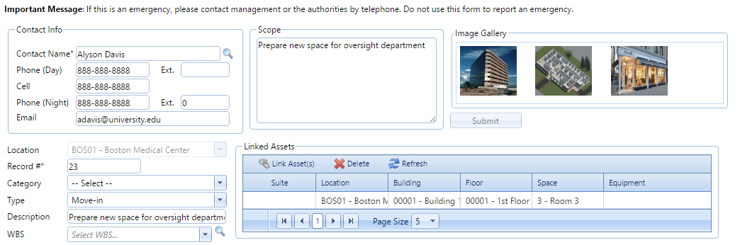 2. Work Requests Header Fields