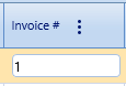 9.  Invoice # Field