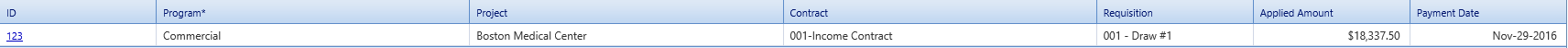 4. A/R and A/P Payments Additional Applications Tab Table