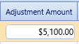 11. Adjustment Amount Field