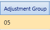 2. Adjustment Group Field