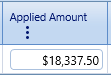 9. Applied Amount Field