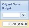 12. Original Owner Budget Field