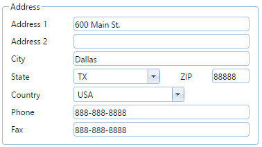 1. Address Section