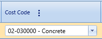 17.  Cost Code Field