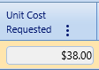 9.  Unit Cost Requested Field