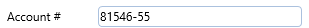 7. Account # Field