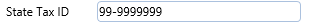 9. State Tax ID Field