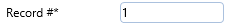 4. Record #* Field