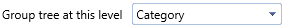 1. Group tree at this level Dropdown