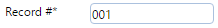 4. Record #* Field