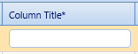 2. Column Title* Field