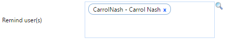 7. Remind user(s) Field