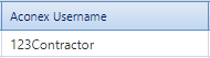 8. Aconex Username Field