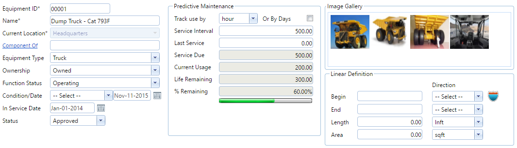 2. Equipment Header Fields