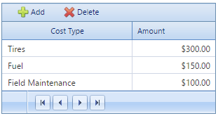 12. Cost to Operate Table