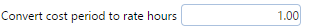 14. Convert Cost Period to Rate Hours Field