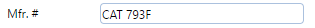 4. Mfr. # Field