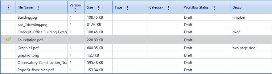 7. Files Table