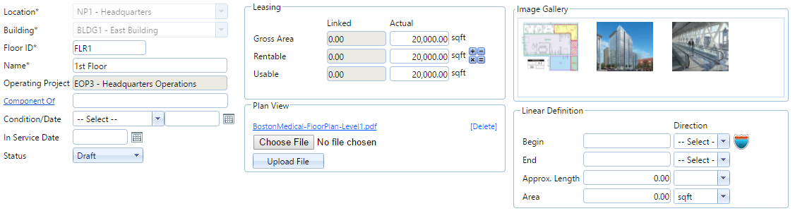 2. Floors Header Fields