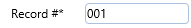 2. Record #* Field