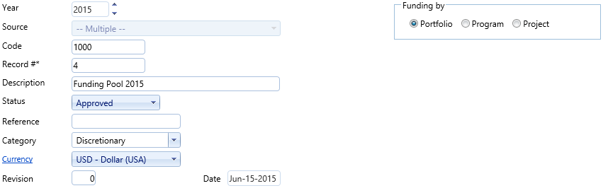 2. Funding Records Header Fields