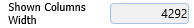 8. Shown Column Width Field