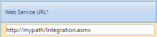 1. Web Service URL* Field