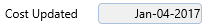 7. Cost Updated Field
